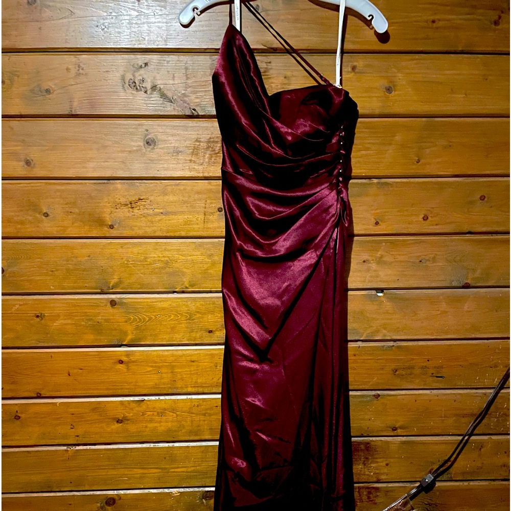 Burgundy gown